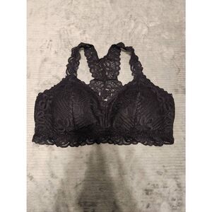Maurices size M Black Lace Racerback Bralette Bra